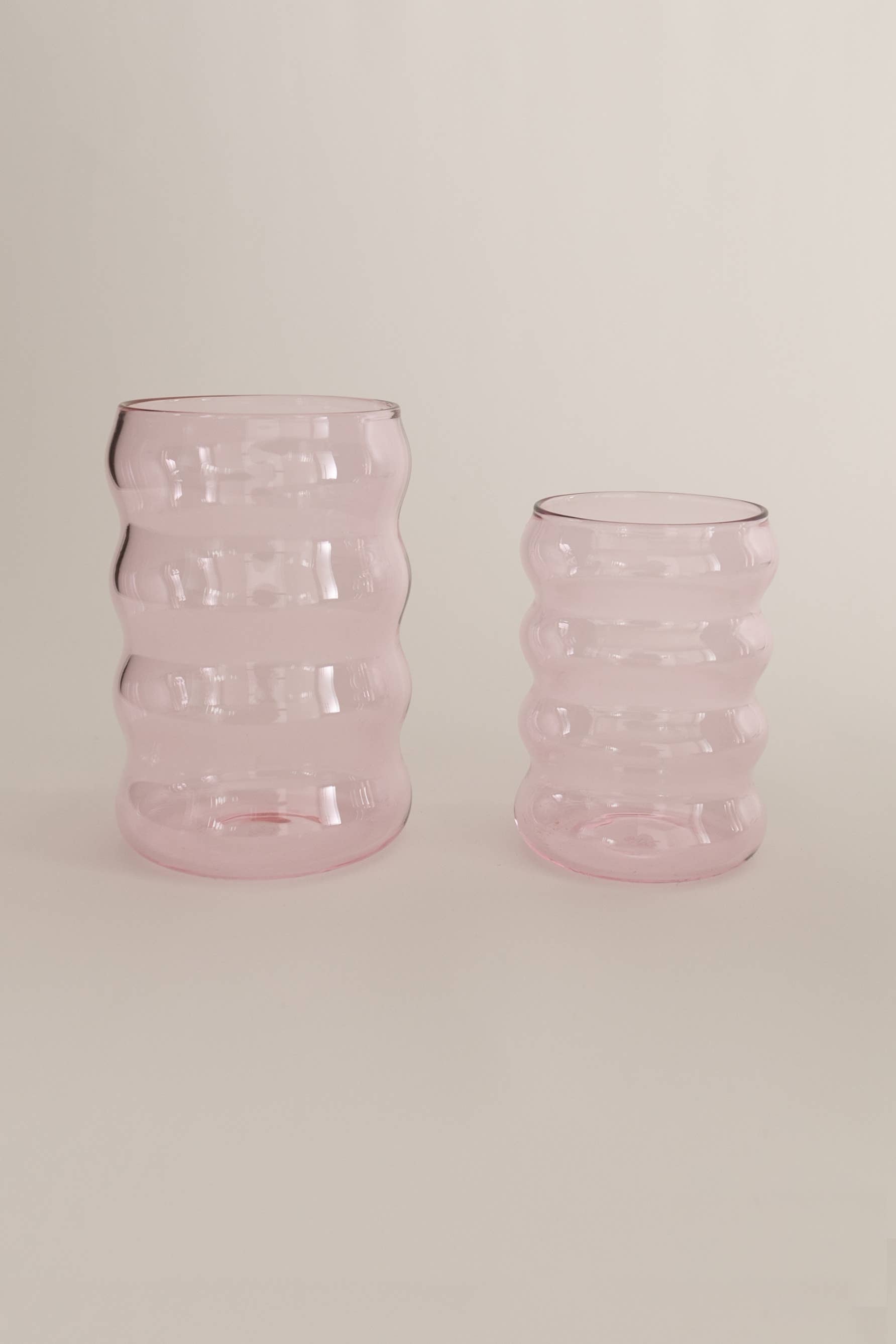 Pink Ripple Borosilicate Drinking Tumbler 12 oz - Image 3