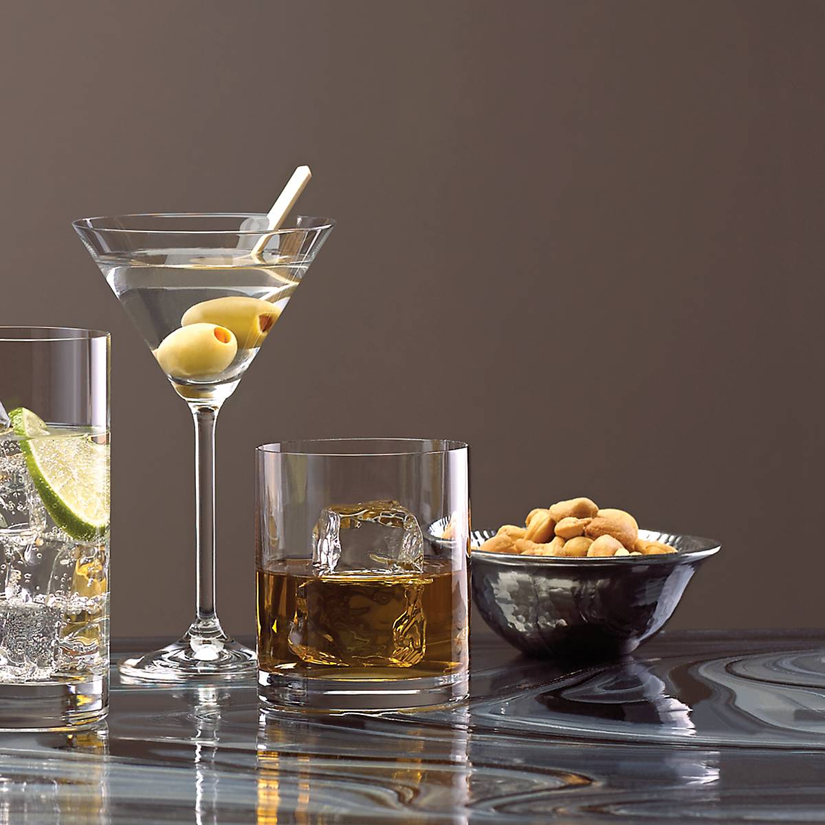 European Glass Martini Glasses, Set of 6 - Image 4