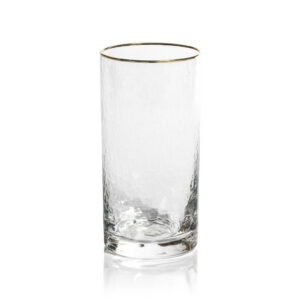 Hammered Gold Rim Cocktail Glass Collection