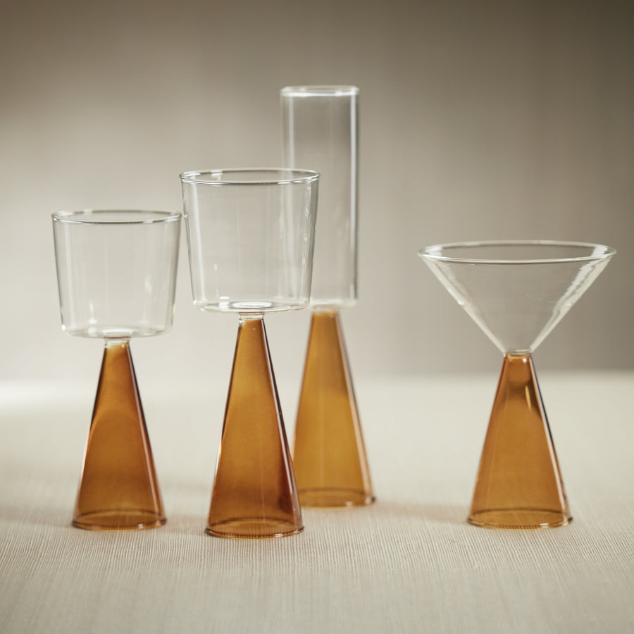 Amber Conical Base Glassware Collection - Image 2