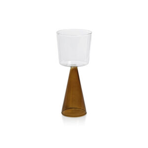 Amber Conical Base Glassware Collection