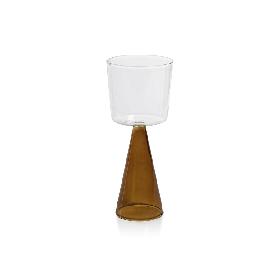 Amber Conical Base Glassware Collection