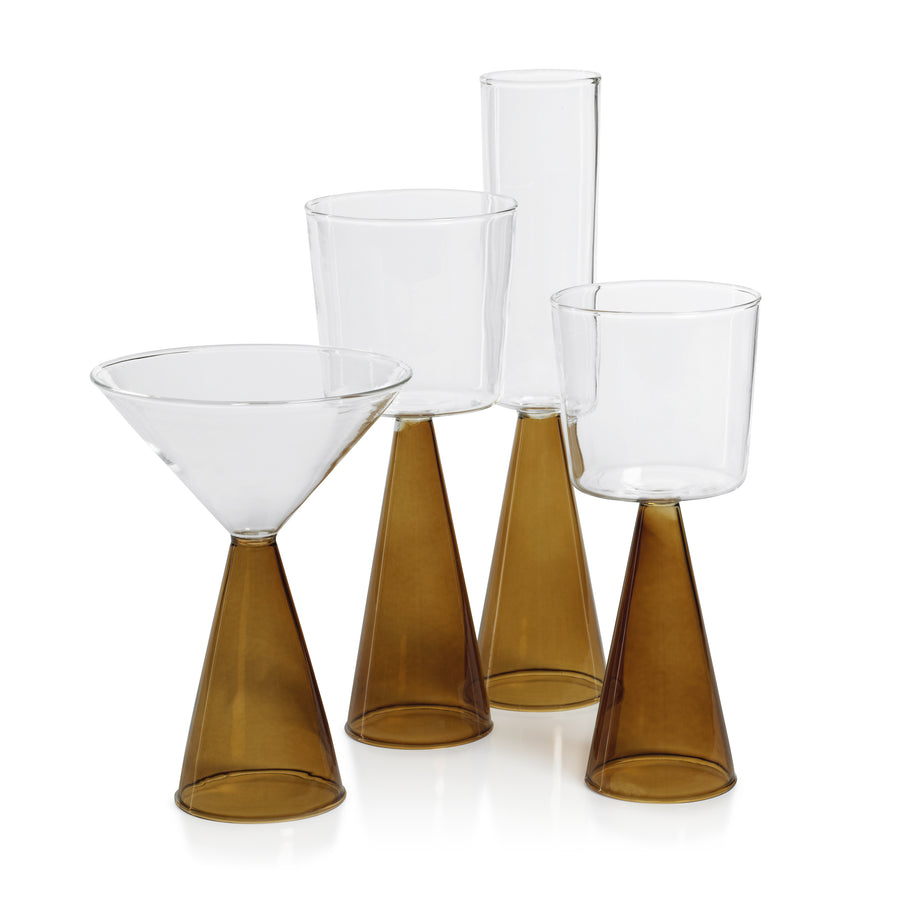 Amber Conical Base Glassware Collection - Image 3