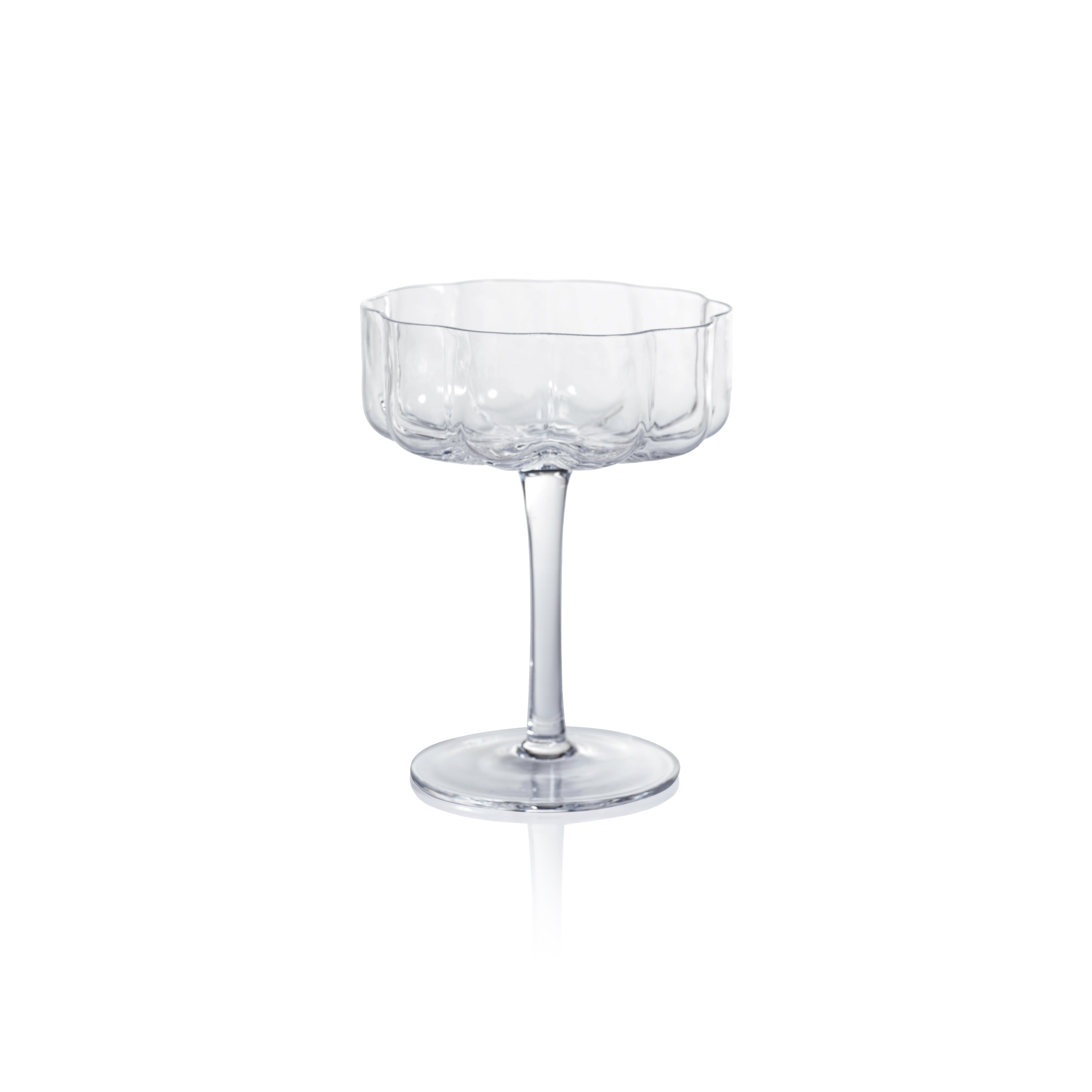 Handblown Clear Coupe Glass Set of 4 - Image 2