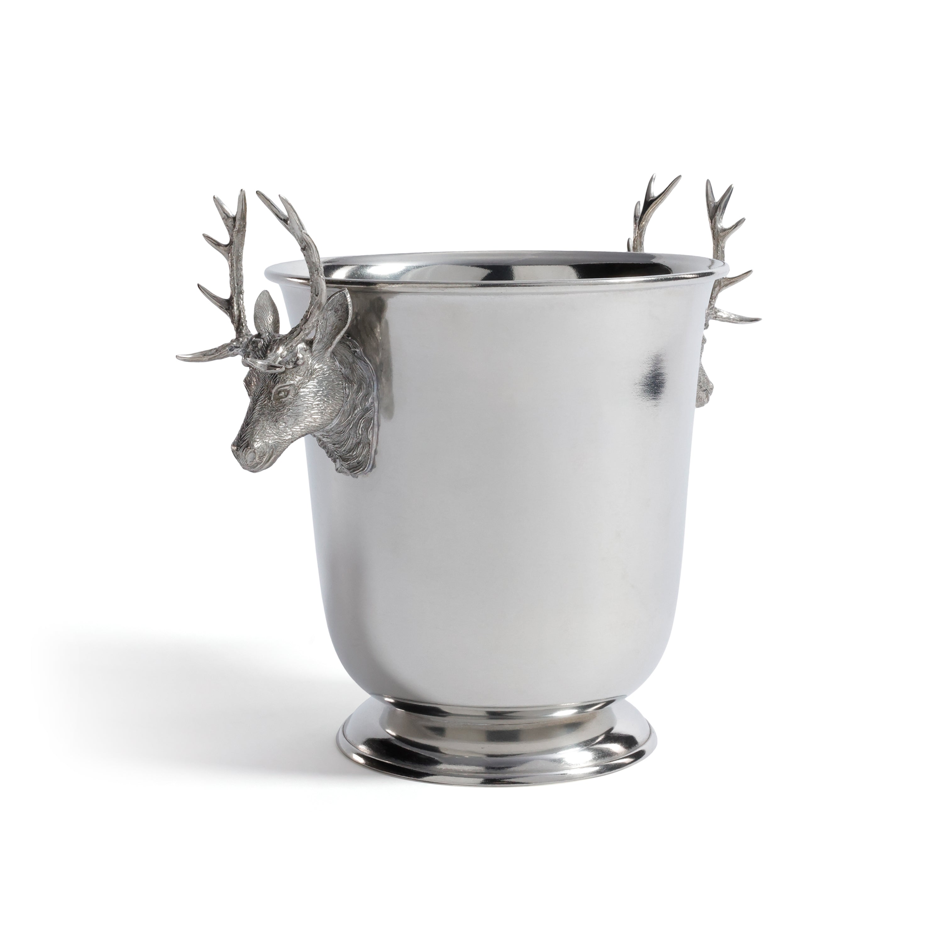Pewter Champagne Wine Cooler with Stag Handles - Image 2